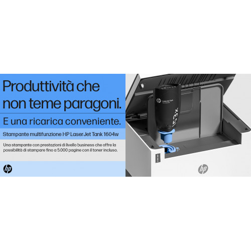 HP LaserJet Stampante multifunzione Tank 1604w,...
