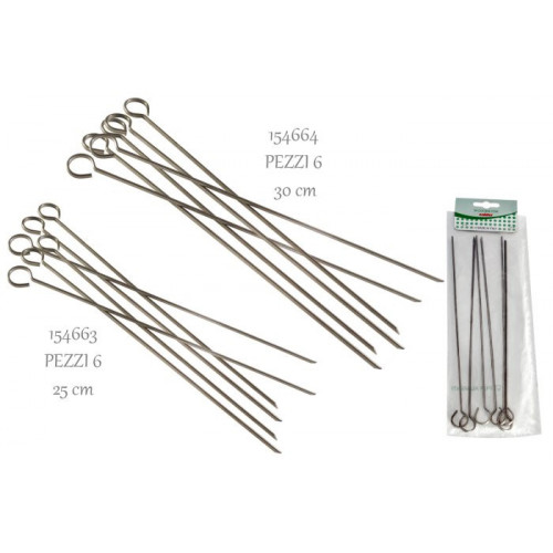 SPIEDINI INOX BLISTER PZ.6 CM.30