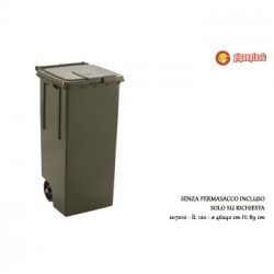 BIDONE IMMOND.GIGAN.C/RUOTE+PED.VDE LT.120