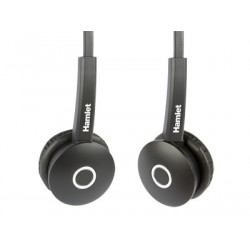 Hamlet HHEADM-CJS cuffia e auricolare Cablato A Padiglione Ufficio USB tipo-C Nero