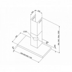 Smeg KATE600EX cappa aspirante Cappa aspirante a parete Acciaio inossidabile 581 m³/h C