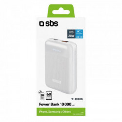 SBS TEBB10000PD20RUW batteria portatile Polimeri di litio (LiPo) 10000 mAh Bianco