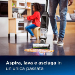Bissell CrossWave X7 Cordless Pet - Lavapavimenti 3-in-1, Progettato per Case con Animali Domestici