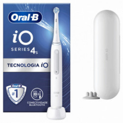 Oral-B iO Spazzolino Elettrico Ricaricabile 4S Bianco, 1 Testina, 1 Custodia Da Viaggio
