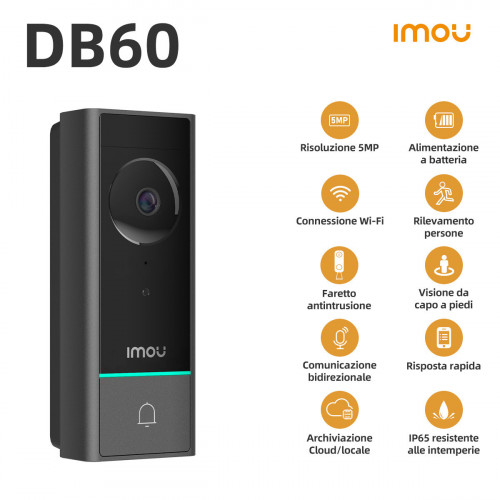 Imou DB60 Kit - Videocampanello da 5Mp a...