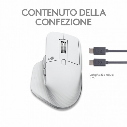 Logitech MX Master 3S for Mac mouse Mano destra...