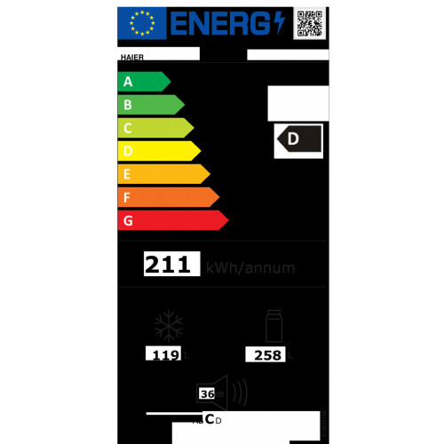 Haier 2D 60 Serie 3 HDW3620DNPK frigorifero con...