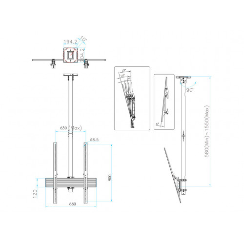 Multibrackets 6126 Supporto per display...