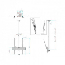 Multibrackets 6126 Supporto per display espositivi 190,5 cm (75") Nero