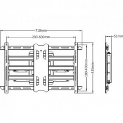 Multibrackets 2623 Supporto per display espositivi 177,8 cm (70") Nero