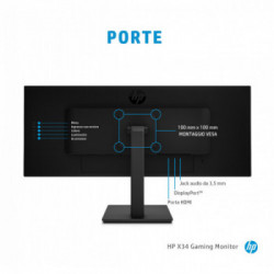 HP X34 WQHD 86,4 cm (34") 3440 x 1440 Pixel Wide Quad HD