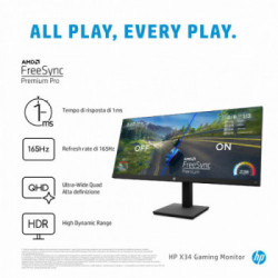 HP X34 WQHD 86,4 cm (34") 3440 x 1440 Pixel Wide Quad HD