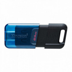 Kingston Technology DataTraveler 80 unità flash USB 64 GB USB tipo-C 3.2 Gen 1 (3.1 Gen 1) Nero, Blu