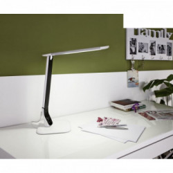 Eglo SELLANO Lampada da Tavolo Struttura in Metallo E Policarbonato , Policarbonato, Finitura Bianco, Cromo h43 cm