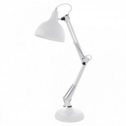 Eglo BORGILLIO Lampada da Tavolo Struttura in Metallo, Finitura Bianco 40x19xh71 cm