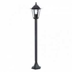 Eglo LATERNA 4 Piantana Struttura in Alluminio, Finitura nero, Diffusore in vetro, Finitura TrasparenteIP44 Ø20,5xh100 cm