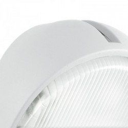 Eglo ONJA Applique Struttura in Alluminio, Finitura BiancoDiffusore in vetro nervato, Finitura trasparente, Dotazione per