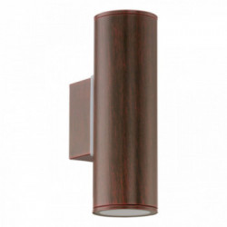 Eglo RIGA Applique Struttura in Alluminio, Finitura color ruggine, Dotazione per Installazione Angolare IP44
