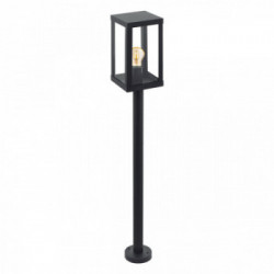 Eglo ALAMONTE 1 Piantana Struttura in metallo, Finitura nero Diffusore in vetro, Finitura TrasparenteIP44 15x15xh101,5 cm