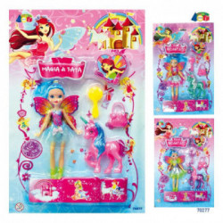 BLISTER SET FATINA CON UNICORNO E ACCESSORI