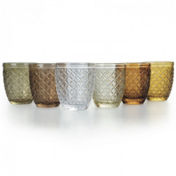 Villa D'Este Home Tivoli 'Castle Chocolate', Set 6 bicchieri acqua 275 ml 