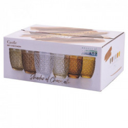 Villa D'Este Home Tivoli 'Castle Chocolate', Set 6 bicchieri acqua 275 ml 