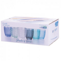 Villa D'Este Home Tivoli 'Castle Ocean', Set 6 bicchieri acqua 275 ml in vetro