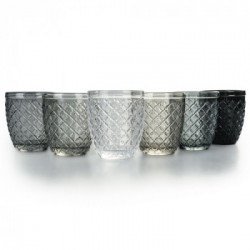 Villa D'Este Home Tivoli 'Castle Stones', Set 6 bicchieri acqua 275 ml in vetro