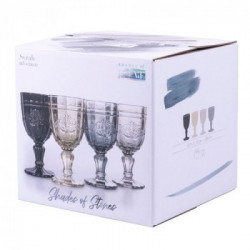 Villa D'Este Home Tivoli 'Syrah Stones', Set 4 calici 265 ml in vetro