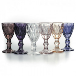 Villa D'Este Home Tivoli 'Prisma Provence', Set 6 liquorini in vetro 45 ml