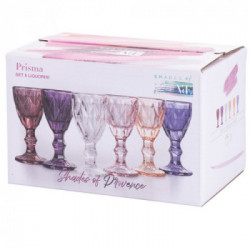 Villa D'Este Home Tivoli 'Prisma Provence', Set 6 liquorini in vetro 45 ml