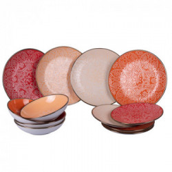 Villa D'Este Home Tivoli 'Baku Sunset', Servizio piatti 12 pezzi in gres