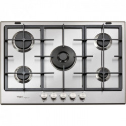 Whirlpool GMR 7522/IXL - Piano Cottua a Gas, 5 Fornello(i), 73 cm, Acciaio Inossidabile