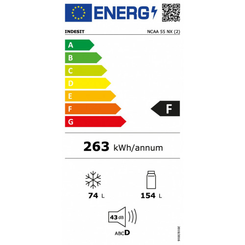 Indesit NCAA 55 NX - Frigorifero Combinato,...