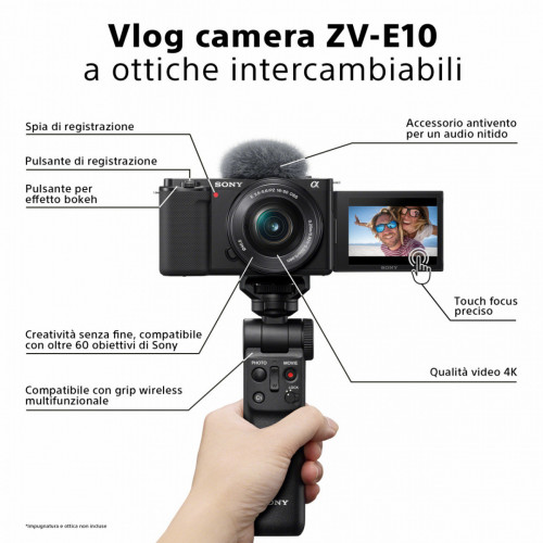 Sony α Alpha ZV-E10L - Mirrorless Vlog ad...