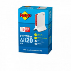 AVM FRITZ! Box 6820 LTE router wireless Banda singola (2.4 GHz) Gigabit Ethernet 4G Rosso, Bianco