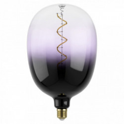 Eglo Lampadina E27 LED - HV 1800K, 1x4W Diffusore in Vetro, Finitura Nero, Viola, Trasparente Ø18x29,5 cm