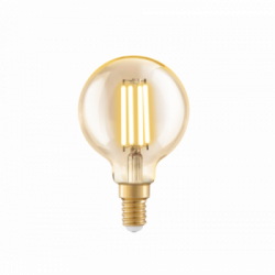 Eglo Lampadina E14 LED - HV, 350lm, 1x4W Diffusore in Vetro, Finitura Ambra Ø6x9,5 cm