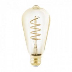 Eglo Lampadina E27 LED - HV 245lm, 1x4W Diffusore in Vetro, Finitura Ambra Ø6,4x14,2 cm