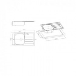 Apell OH791I Lavello montato su piano Rettangolare Acciaio inossidabile