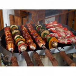 Moesta Churrasco'BBQ Set per l´anello „PizzaRing“ acciaio inox Ø57cm – 10249