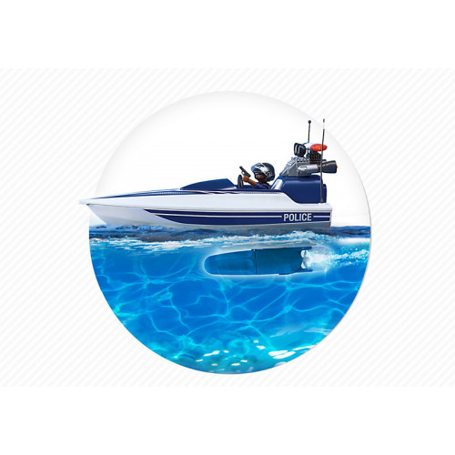 Playmobil Police Truck with Speedboat