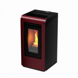 Foco Cayenne - Stufa a Pellet, Modello 7, 6,9 kw, Bordeaux