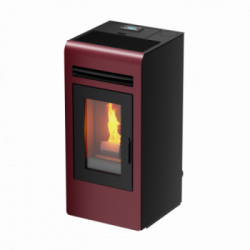 Foco Cayenne - Stufa a Pellet, Modello 12, 12,3 kw, Bordeaux