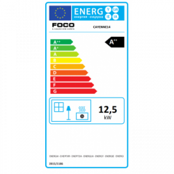 Foco Cayenne - Stufa a Pellet, Modello 14, 13,2 kw, Bianco
