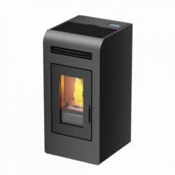 Foco Cayenne - Stufa a Pellet Canalizzata, Modello 14C, 13,2 kw, Grigio