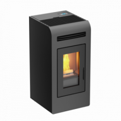 Foco Cayenne - Stufa a Pellet Canalizzata, Modello 14C, 13,2 kw, Grigio