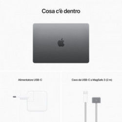 Apple MacBook Air M2 8-core CPU 10-core GPU 512GB SSD - Grigio siderale *ESTENSIONE GARANZIA3 3 ANNI IN PIU' in omaggio*