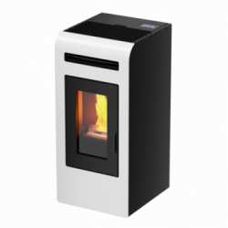 Foco Cayenne - Stufa a Pellet, Modello 16, 16,3 kw, Bianco