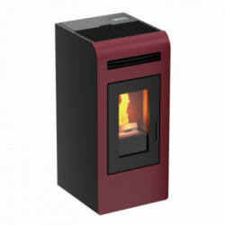 Foco Cayenne - Stufa a Pellet Canalizzata, Modello 16C, 16,3 kw, Bordeaux